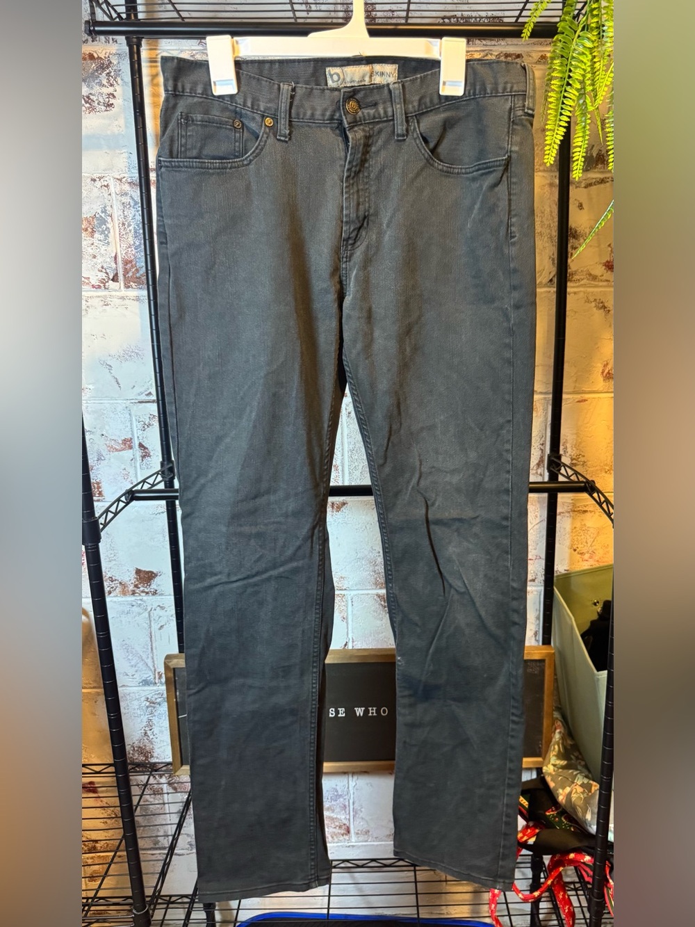 Men's Classic Bullhead Skinny Pants in Charcoal